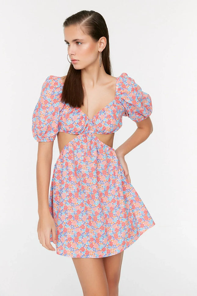 UNICORN Women's dress floral pink light blue xs s m l xl