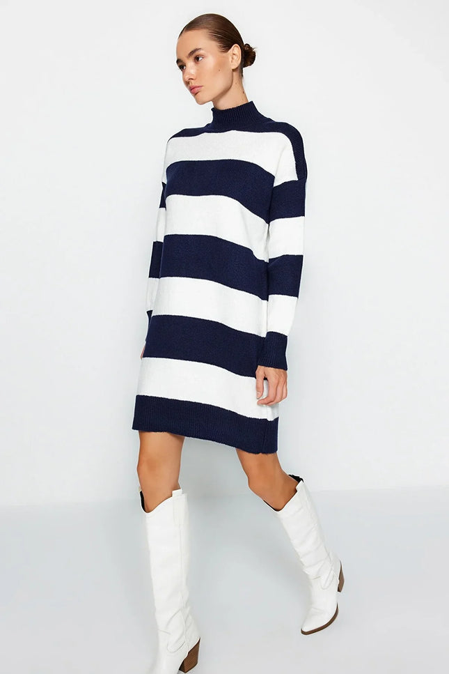 UNICORN Women's dress striped blue white xs s m l xl