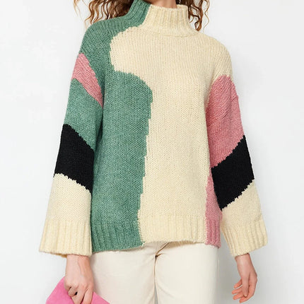 UNICORN Women's sweater beige green pink s m l