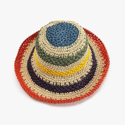 UNICORN Women's hat straw beige yellow green one size