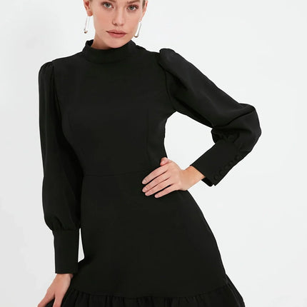Dames jurk zwart rood xs s m l xl