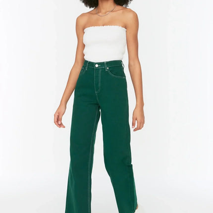 UNICORN Women's jeans dark green orange xxs xs s m l xl
