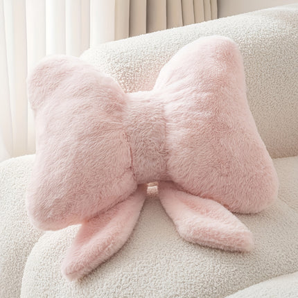 UNICORN Cute Rabbit Bow Pillow for The Living Room Or Bed white pink black 31 41 cm