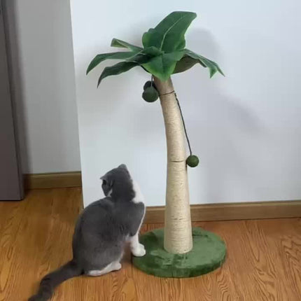 UNICORN 80.01cm Banana Leaf Cat Scratching Post with Climbing Frame