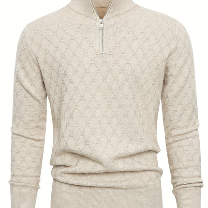 UNICORN Men's Half-Zip Collar Textured Sweater Stretchy Soft Comfortable xs s m l xl xxl