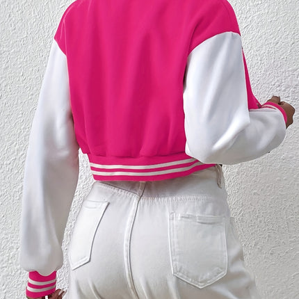 UNICORN Womens Lettered Striped Bomber Jacket xs s m l xl