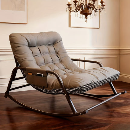 UNICORN Modern Bedroom Rocking Chair, Indoor Two-Seater Orange Beige Gray