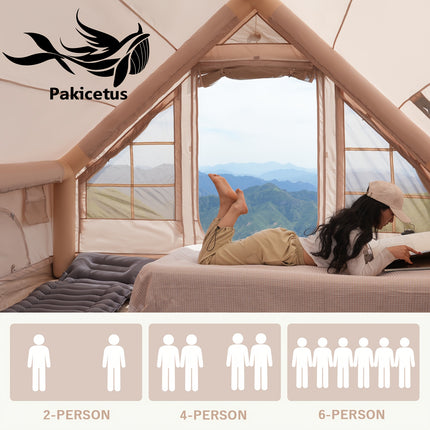 UNICORN Inflatable Tent with a Sunroof, Quick Setup Inflatable Tent with Pump Khaki Green
