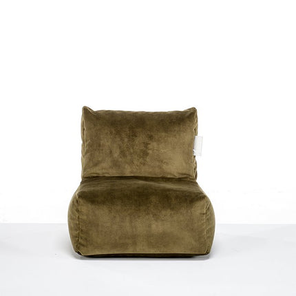 UNICORN Lounge chair pouf beanbag velvet 48 x 48 x 50 x 23 width x depth x back height x seat height green gray dark gray blue light gray yellow gold beige white green