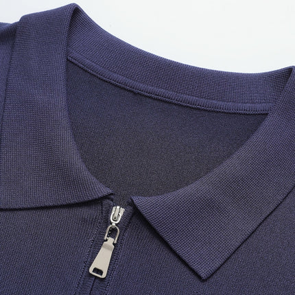 UNICORN Collared Half-Zip Short-Sleeve Shirt Men's Commuting Casual Solid Color s m l xl xxl