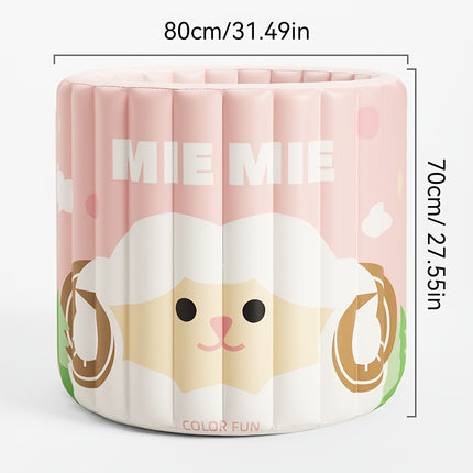 UNICORN 1 Portable Inflatable Hot Water Tub with Cute Cartoon Sheep Design Pink Green