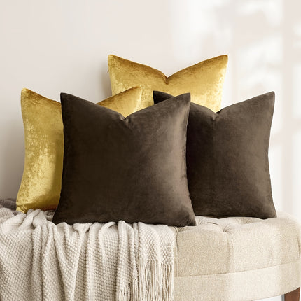 UNICORN Set of 4 Luxurious Velvet Pillow Covers Measuring 40.40 cm to 60.60 cm