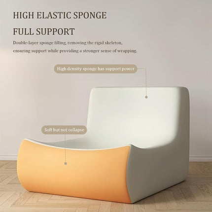 UNICORN Sofa Chair Made of Chenille Fabric Large Bean Bag for Adults Gray Green