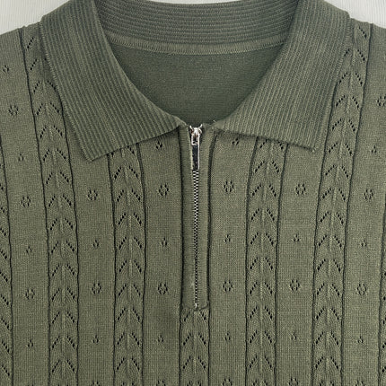 UNICORN Casual Men'S Top with a Polo Collar Knitted Sweater xs s m l xl xxl