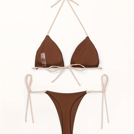 UNICORN Solid Color Sexy Rope Style Bikini Swimwear for Fashionable Women s m l