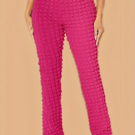 UNICORN Women High-Waisted Flare Pants Color Plaid Pattern xs s m l xl xxl
