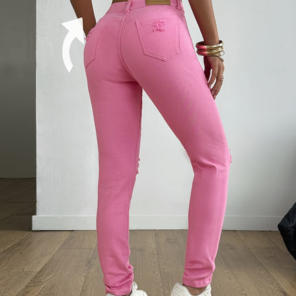 UNICORN Women Elegant Casual Versatile Slim-Fit Candy-Colored Pencil Jeans s m l xl xxl