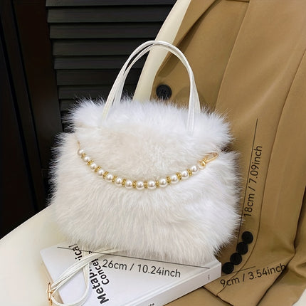 UNICORN Women'S Backpack Fashion Faux Fur Crossbody Bag Pink/White/Black
