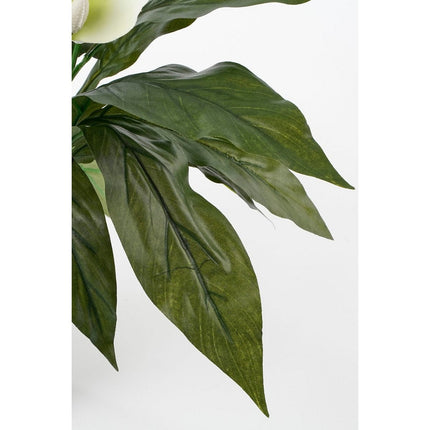UNICORN Spathiphyllum Artificial Plant in Flower Pot Stan - H50 x Ø40 cm - White