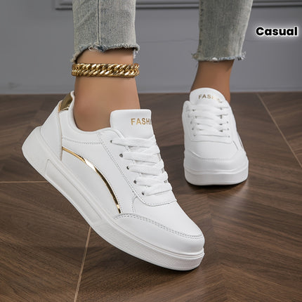 UNICORN Women'S Casual Sports Sneakers, Large Size White Skate Shoes