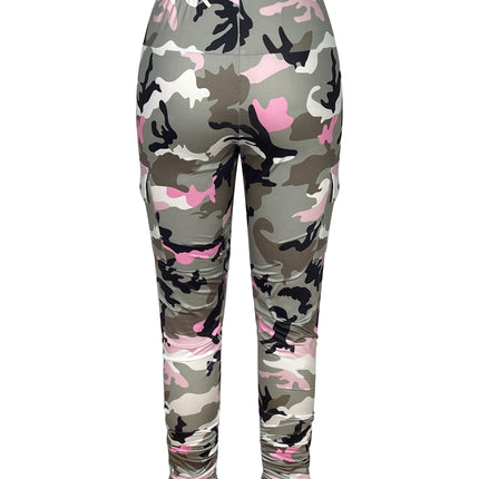 UNICORN Camo Print High-Waist Leggings with Side Pockets for Women s m l xl xxl