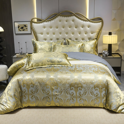 UNICORN Luxury European Jacquard Satin High-Quality Duvet Cover Three-Piece Set