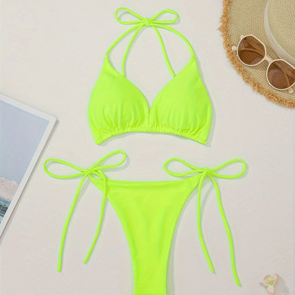 UNICORN Solid Color Sexy Rope Style Bikini Swimwear for Fashionable Women s m l
