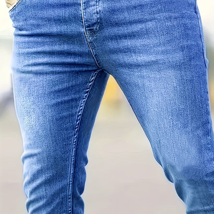 UNICORN Men's Slim Fit Stretch Denim Pants Medium Elasticity in Solid Color xs s m l xl