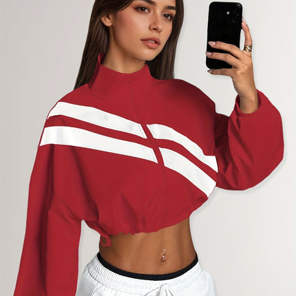 UNICORN Sports Zip-Up Stand Collar Jacket with Drawstring Hem Suitable for Running s m l