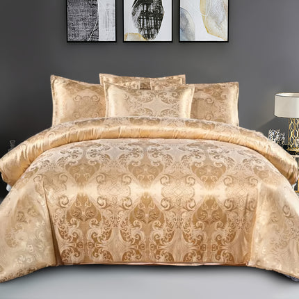 UNICORN Luxury European Jacquard Satin High-Quality Duvet Cover Three-Piece Set