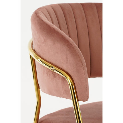 UNICORN bucket chair velvet pink 54x51x79