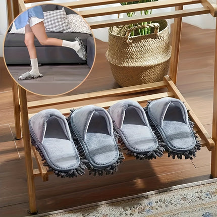 UNICORN 1 Pair Detachable Lazy Mop Slippers Black Beige Gray