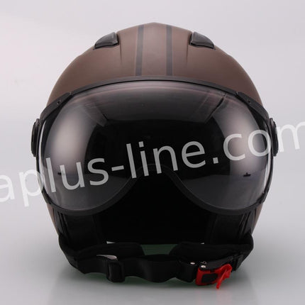 Scooter bromfiets zomerhelm jet helm vito moda notte roof boxer maten xs s m l xl xxl | Scooterhelm