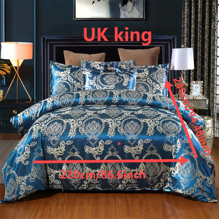 UNICORN Luxury European Jacquard Satin High-Quality Duvet Cover Three-Piece Set