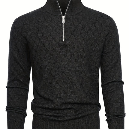 UNICORN Men's Half-Zip Collar Textured Sweater Stretchy Soft Comfortable xs s m l xl xxl