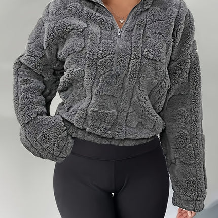 UNICORN Women'S Fashion Long Sleeve Short Plush Jacket s m l xl xxl