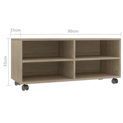 UNICORN TV cabinet modern oak brown Width 90 cm Depth 35 cm Height 35 cm