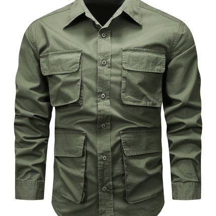 UNICORN Long-Sleeve Shirt for Men Made of Pure with Multiple Pockets xs s m l xl xxl xxxl