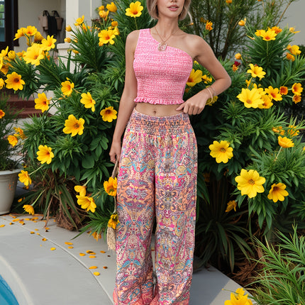 UNICORN Women'S Casual Wide-Leg Beach Pants with a Bohemian Style Design s m l xl