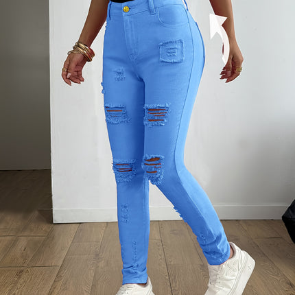 UNICORN Women Elegant Casual Versatile Slim-Fit Candy-Colored Pencil Jeans s m l xl xxl