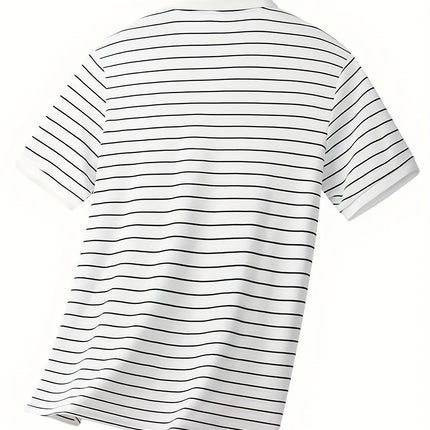 UNICORN Casual Striped Golf Shirt Breathable Short Sleeve Summer Top s m l xl xxl
