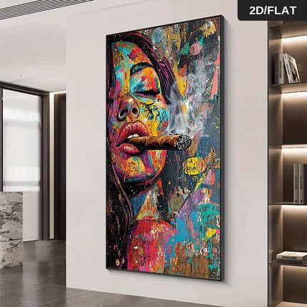 UNICORN 1pc 70.0x140.0 cm Frameless Modern Abstract Graffiti Art Canvas Print