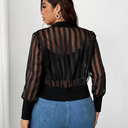 UNICORN Plus Size Women'S Fashion Casual Business Attire a Black Top 0xl 1xl 2xl 3xl 4xl