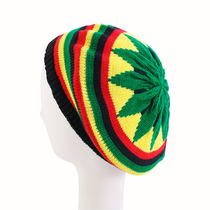 UNICORN Chic Knit Beret with Faux Braids Versatile & Windproof