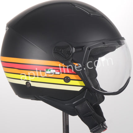 Scooter bromfiets zomerhelm jet helm vito roof boxer moda mat groen zwart blauw wit maten xs s m l xxl | Scooterhelm
