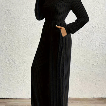 UNICORN High Neck Long Sleeve Versatile Womens Jumpsuit Solid Color s m l xl