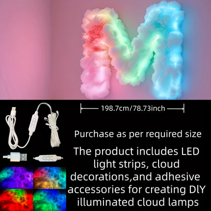 UNICORN BINDLAN 199.97cm LED 3D Cloud Light USB Powered Smart Light