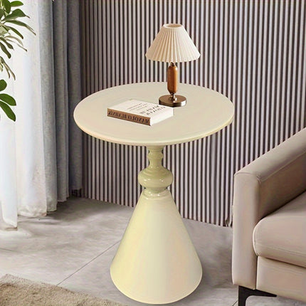 UNICORN Modern Minimalist Lace-Trimmed Corner Table with Rhinestones Silver Beige