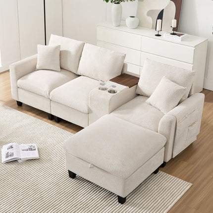 UNICORN Modern L-shaped sofa the first choice for small apartments Gray Beige