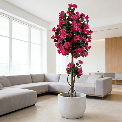 UNICORN 180cm High Simulated Bougainvillea Tree Red Pink